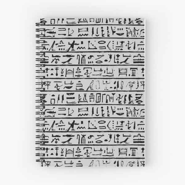 Item preview, Egyptian Hieroglyphics // Grey designed and sold by TLTextiles.