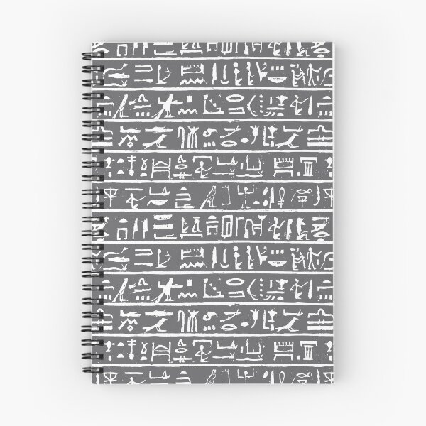 Item preview, Egyptian Hieroglyphics // Charcoal designed and sold by TLTextiles.