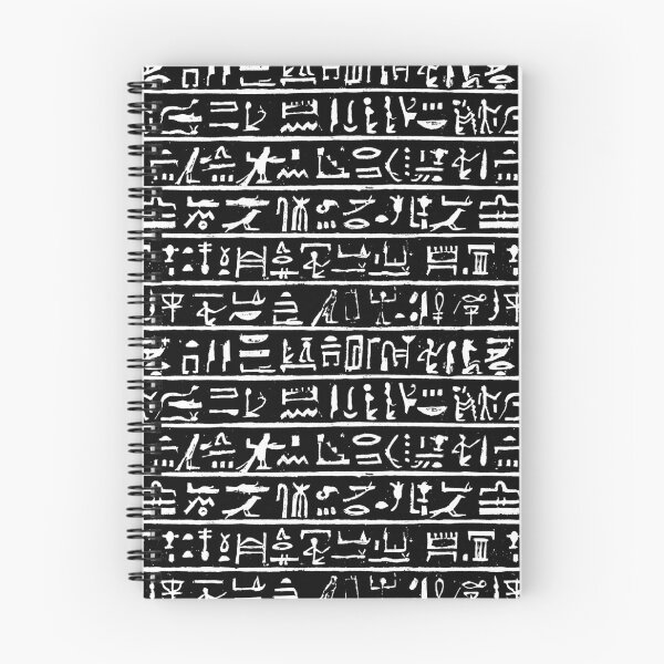 Item preview, Egyptian Hieroglyphics // Black designed and sold by TLTextiles.
