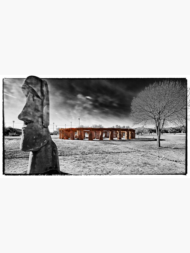 Thumbnail 3 of 3, Sticker, Stonehenge II Selective Color designed and sold by Warren Paul Harris.