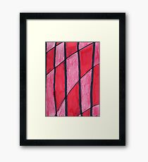 Red Knit Checkers Framed Print