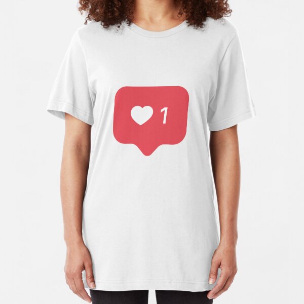 Instagram Like - Insta Like - Insta Heart 1 Slim Fit T-Shirt
