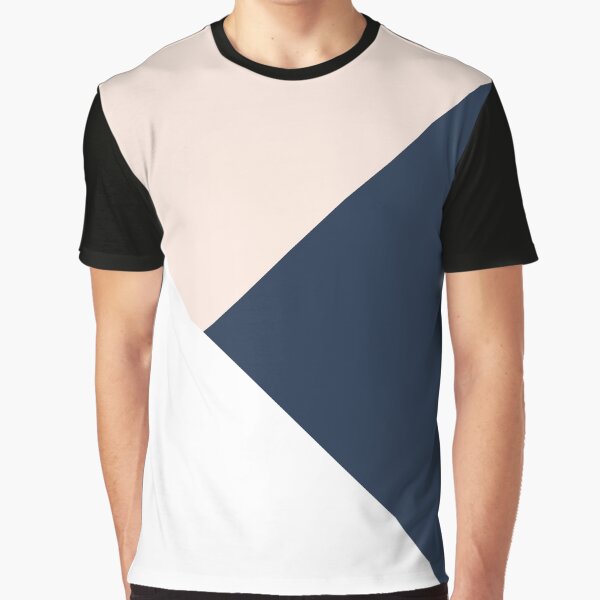 Item preview, Blush meets Navy Blue & White Geometric #1 #minimal #decor #art  designed and sold by Anita's & Bella's Art.