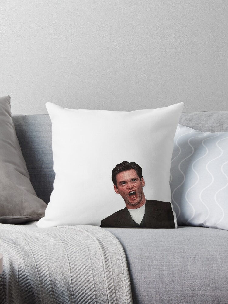 Jim Carrey Grinch Face Throw Pillow for Sale by MrMcGrath