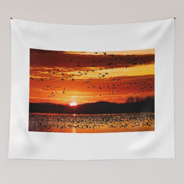 Item preview, Snow Geese Flying at Sunrise designed and sold by Delmas Lehman.