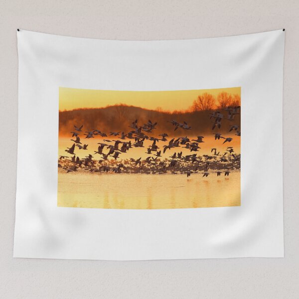 Item preview, Snow Geese Flying at Sunrise designed and sold by Delmas Lehman.