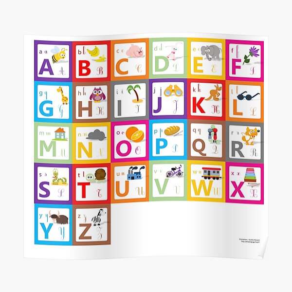 Abécédaire illustré Poster