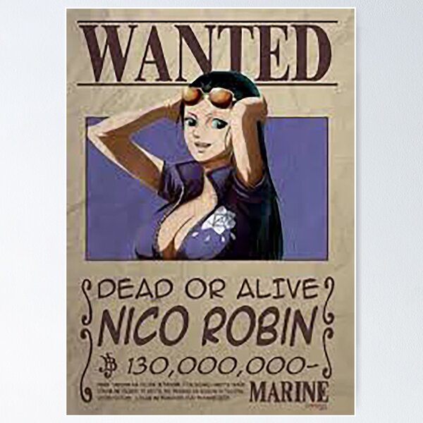 Poster One Piece Wanted Nico Robin 38x52cm