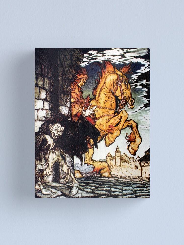 Edgar Allen Poe 1935 Metzengerstein by Arthur Rackham 6x5 Inch Print