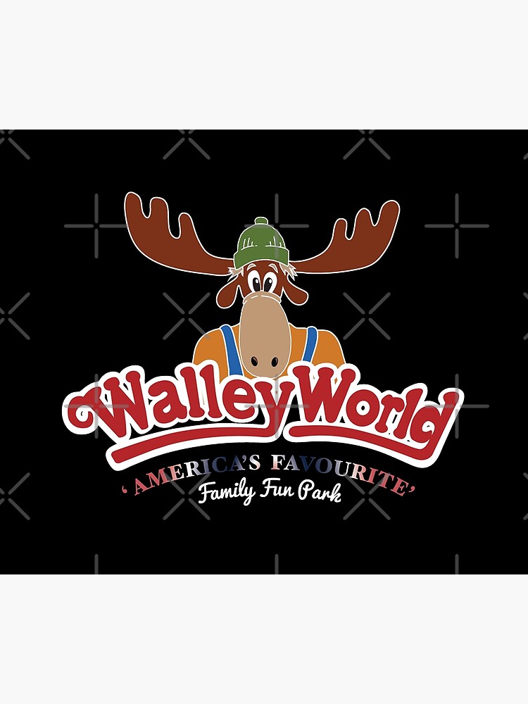 Walley World Americas Favourite Curved White Moose Logo Poster By Purakushi Redbubble 3121