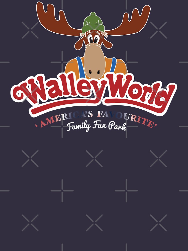 Walley World Americas Favourite Curved White Moose Logo T Shirt For Sale By Purakushi 4959