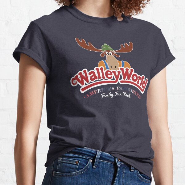 Walley World - America's Favourite Curved White Moose Logo Classic T-Shirt