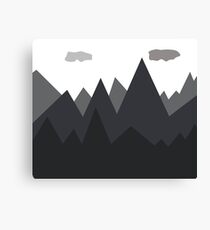 mountains b/w Canvas Print