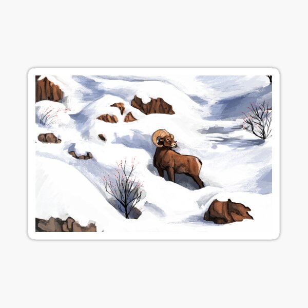 Bighorn Sheep : Christmas 2018 Sticker