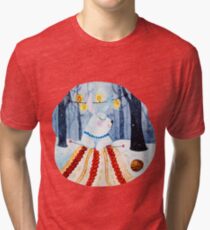 Hare knits warm blanket Tri-blend T-Shirt