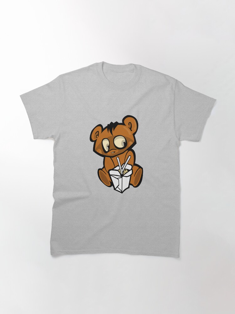 Alternate view of Bear Eating Chinese Food Classic T-Shirt
