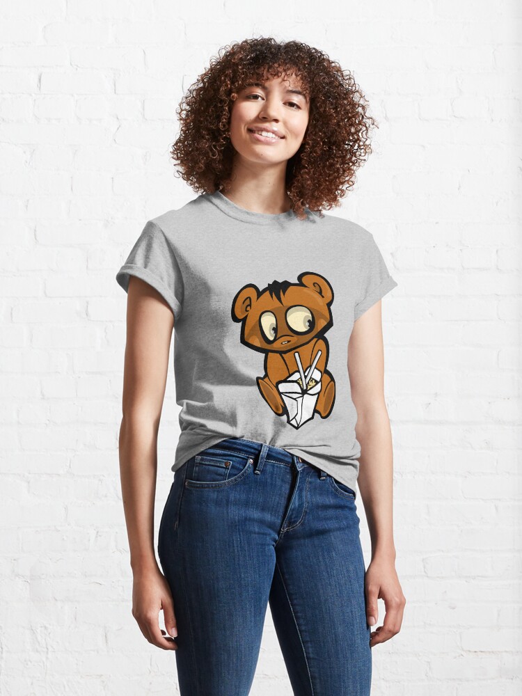 Alternate view of Bear Eating Chinese Food Classic T-Shirt