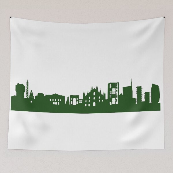 Item preview, MILAN skyline in forest green designed and sold by 44spaces.