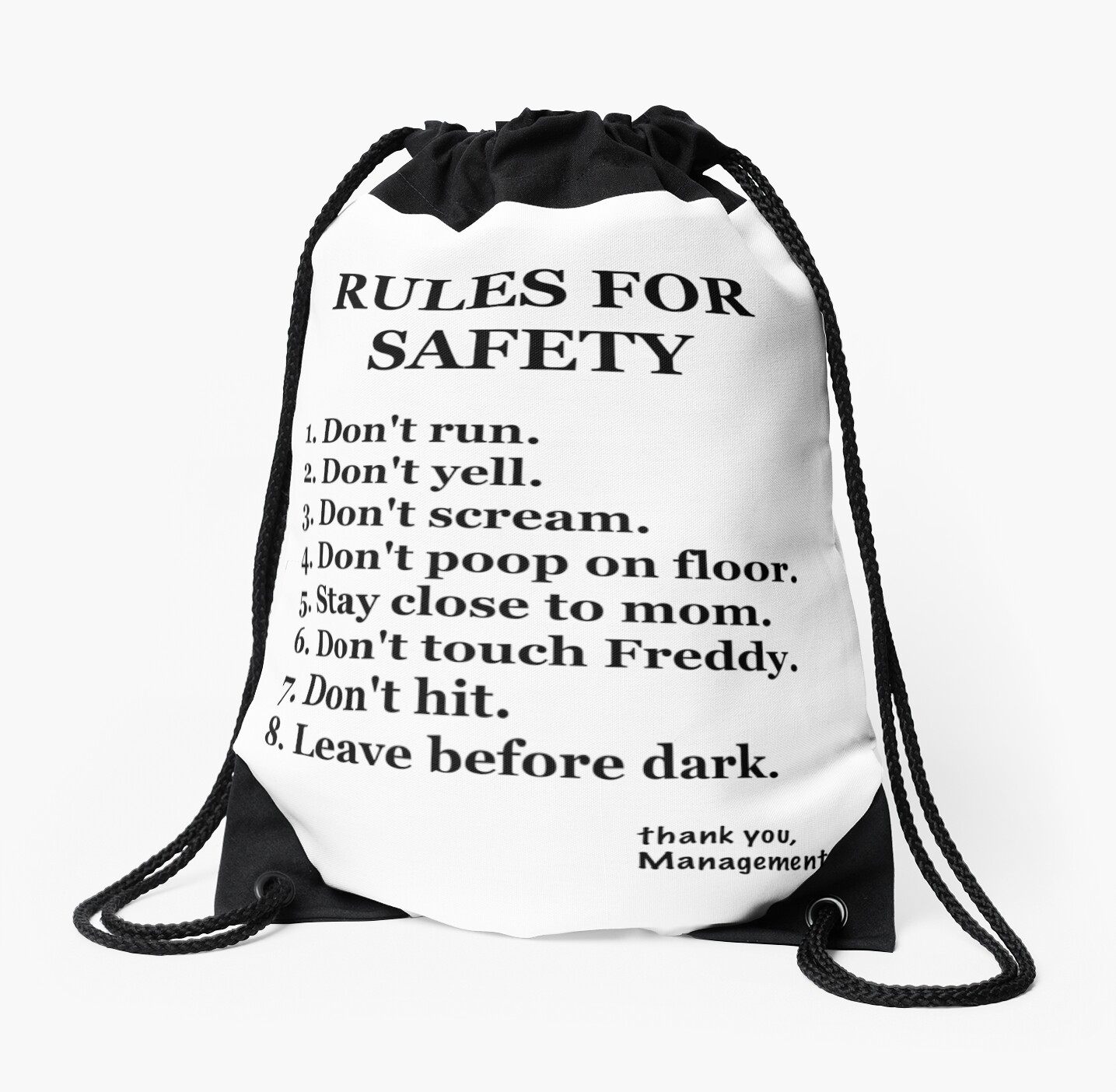 "FNaFRules" Drawstring Bags by Marc Bublitz Redbubble