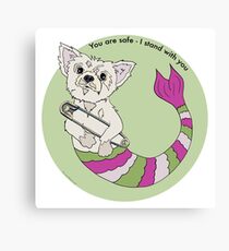 You are Safe Mermutt Canvas Print