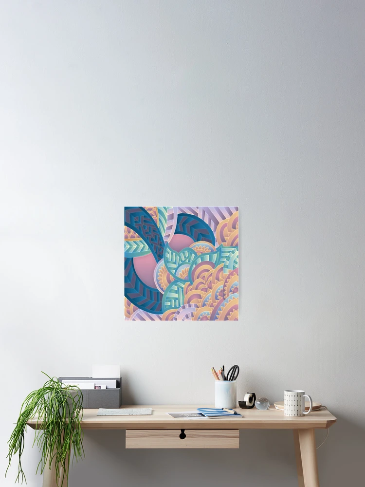 Thumbnail 2 of 3, Poster, Abstract Pastel Pattern designed and sold by ExpressionArts.