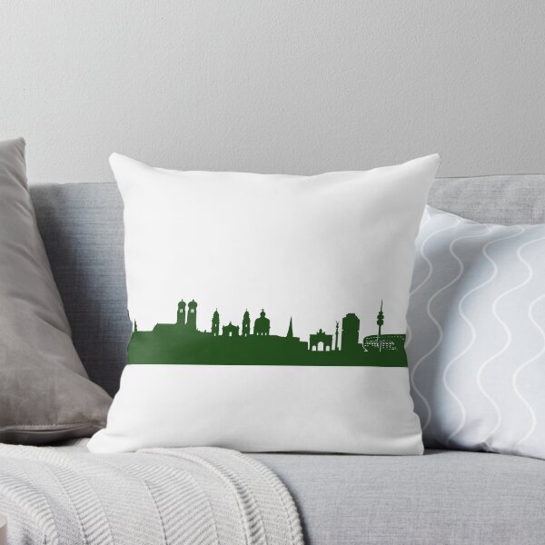 Item preview, MUNICH skyline in forest green designed and sold by 44spaces.