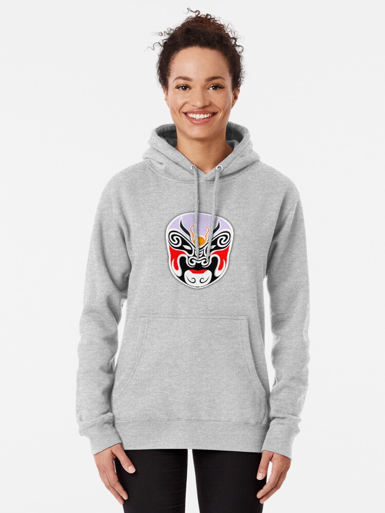Alternate view of Chinese Theater Masks Pullover Hoodie