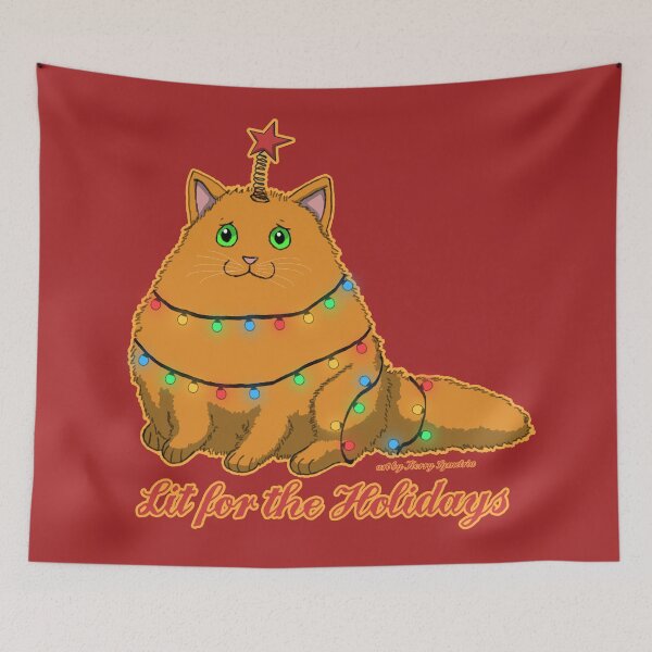 Item preview, Lit for the Holidays (Ginger Kitty) designed and sold by Kerry-Symetria.