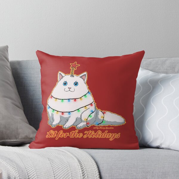 Item preview, Lit for the Holidays (White Kitty) designed and sold by Kerry-Symetria.