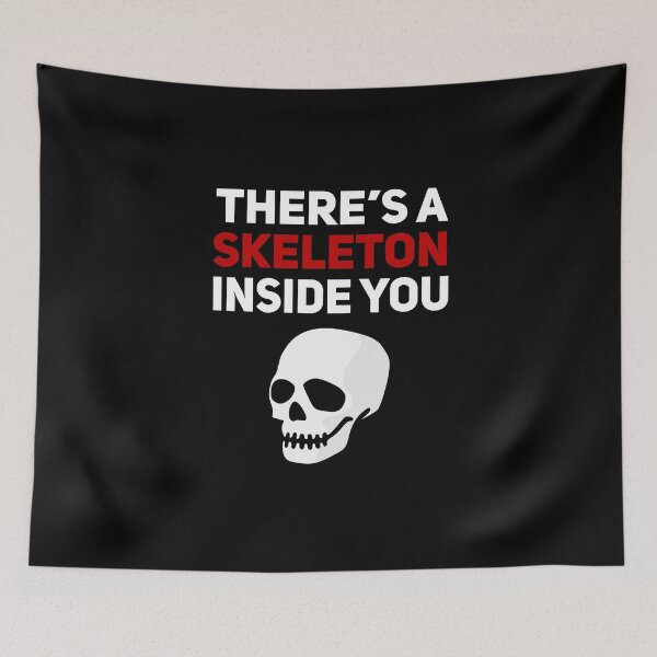 Item preview, There's a Skeleton Inside You Funny Spoopy Spooky T-Shirt designed and sold by Joepseudo.