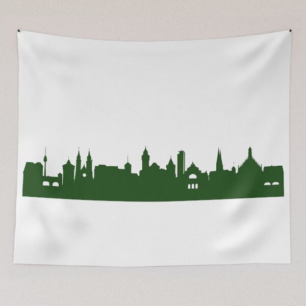 Item preview, NUREMBERG Skyline in forest green designed and sold by 44spaces.