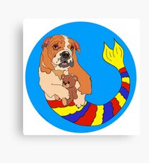 Buster the Bulldog Mermutt Canvas Print