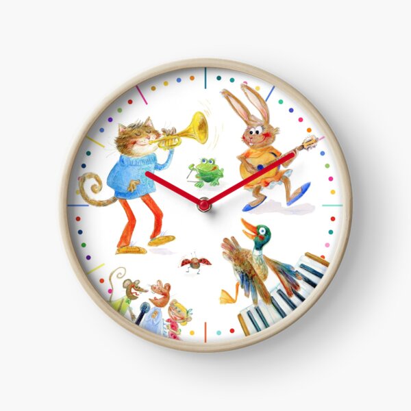 Happy musicians Clock