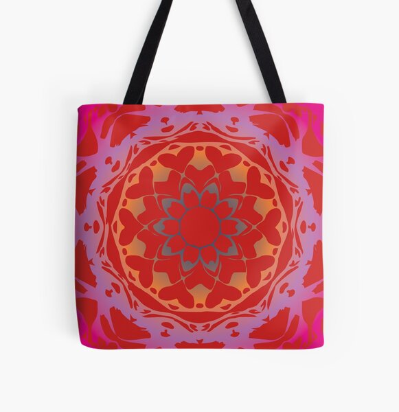 Mesmerising Floral Abstract Mandala 2 All Over Print Tote Bag