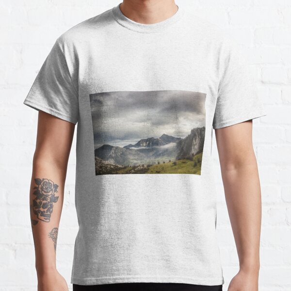 Fog and Clouds over Mountains Classic T-Shirt