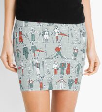 vintage ski linen Mini Skirt