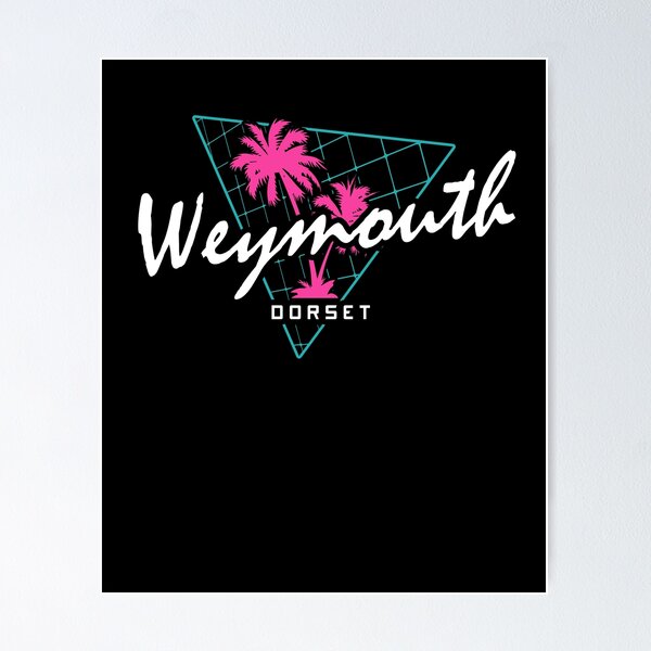 Item preview, Retro 80s Neon 'Weymouth' Vintage Dorset designed and sold by dinosareforever.
