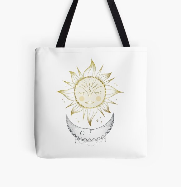 Sun and Moon All Over Print Tote Bag