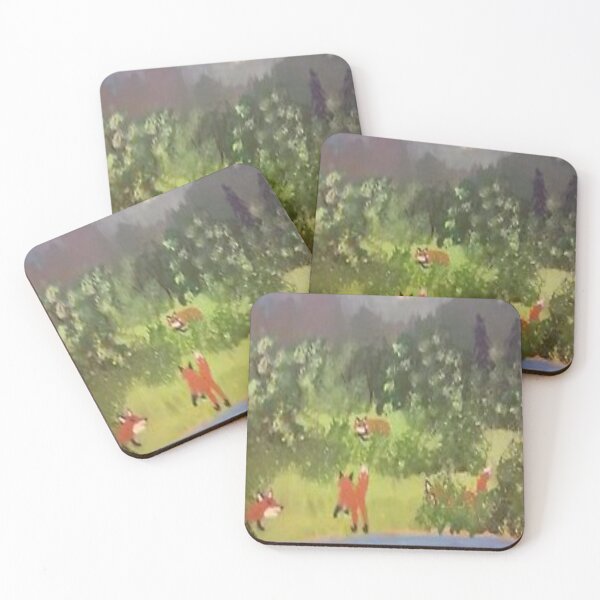 Item preview, Loon and fox pond designed and sold by BellsPainting.
