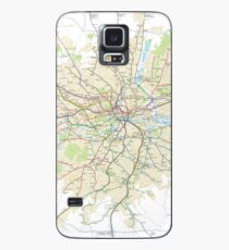 London Underground Geographical Map - Phone/Tablet Case, Poster, Sticker Case/Skin for Samsung Galaxy