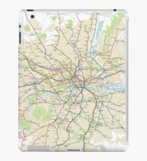 London Underground Geographical Map - Phone/Tablet Case, Poster, Sticker iPad Case/Skin