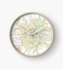 London Underground Geographical Map - Phone/Tablet Case, Poster, Sticker Clock