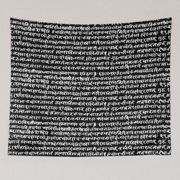 Item preview, Sanskrit // Black designed and sold by TLTextiles.