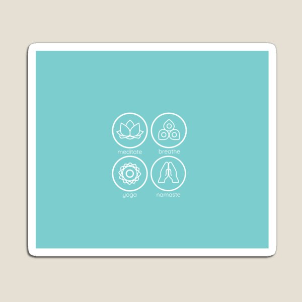 Yoga inspired icons combination Magnet