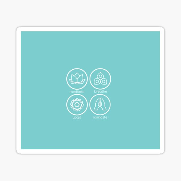 Yoga inspired icons combination Sticker
