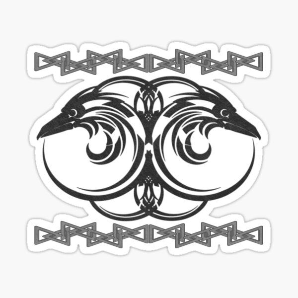 Hugin and Munin - Odin's all seeing eyes Sticker