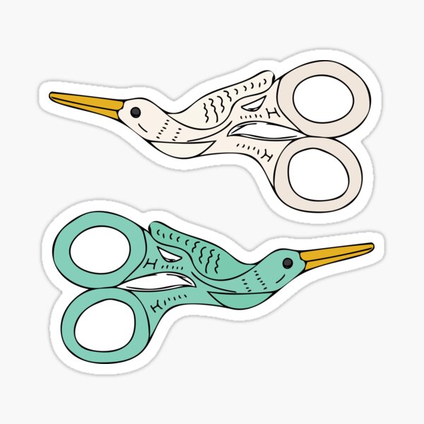 Crane Scissors Sticker