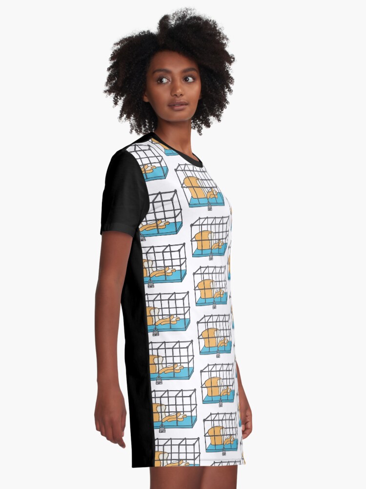 Alternate view of Bread in Captivity Graphic T-Shirt Dress