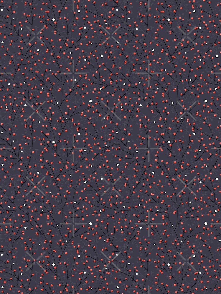 Snowy Rowanberry Grove Pattern by runcatrun