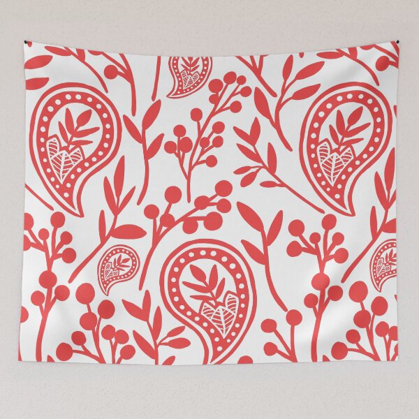 Item preview, Floral Red Paisley designed and sold by Kind Mode Store.